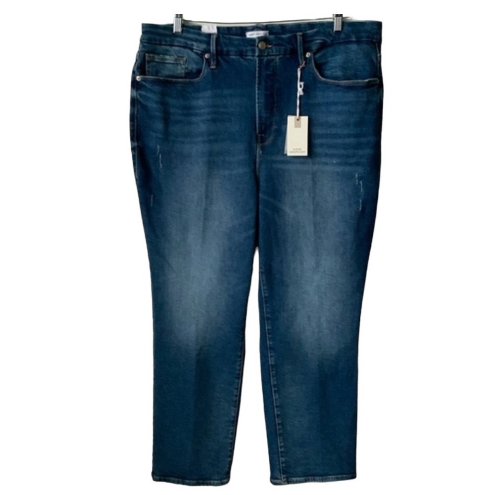 NWT Good American Straight Leg Jeans *Flawed*